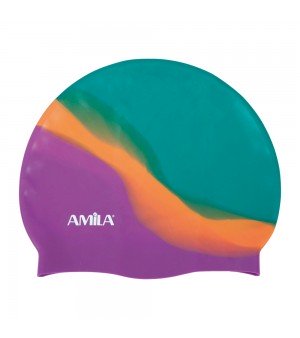 Σκουφάκι Κολύμβησης Τρίχρωμο Amila 47003