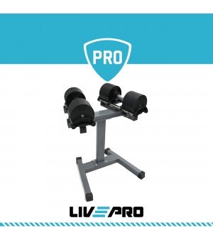 Σετ Ρυθμιζόμενοι Αλτήρες 20kg με βάση LivePro B 8006-20