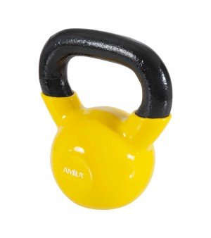 Kettlebell με επένδυση Βινυλίου 8kg Κίτρινο Amila 44505