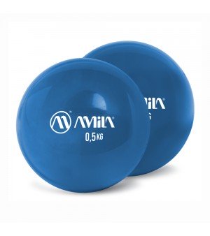 Μπάλα Pilates Palm Ball Two-Pack 0.5Kg Μπλε Amila 96716