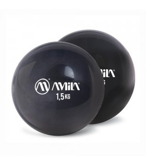Μπάλα Pilates Palm Ball Two-Pack 1.5Kg Μαύρο Amila 96723