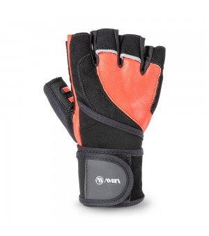 Γάντια Άρσης Βαρών Amila Δέρμα Amara Κόκκινο Μαύρο L 441611