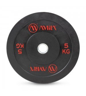 Δίσκος Βαρών Amila Black Bumper Slim 50mm 5Kg 84831