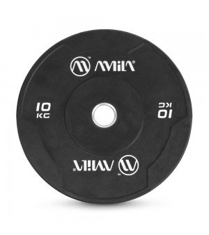 Δίσκος Βαρών Amila Black Bumper Slim 50mm 10Kg 84842