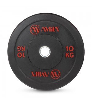 Δίσκος Βαρών Amila Black Bumper Slim 50mm 10Kg 84832