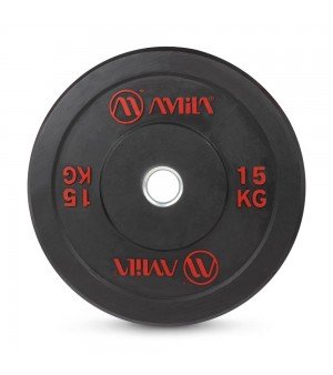 Δίσκος Βαρών Amila Black Bumper Slim 50mm 15Kg 84833