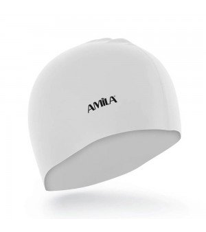 Σκουφάκι Κολύμβησης Medium Hair HQ Λευκό Amila 47027