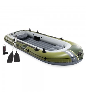 Φουσκωτή Βάρκα Intex Seahawk 4 SET με Κουπιά & Τρόμπα 66334